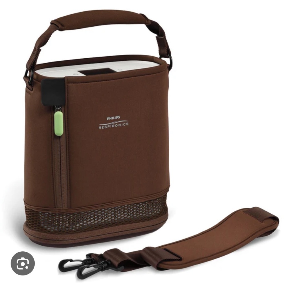 philips respironics oxygen carry bag - brown